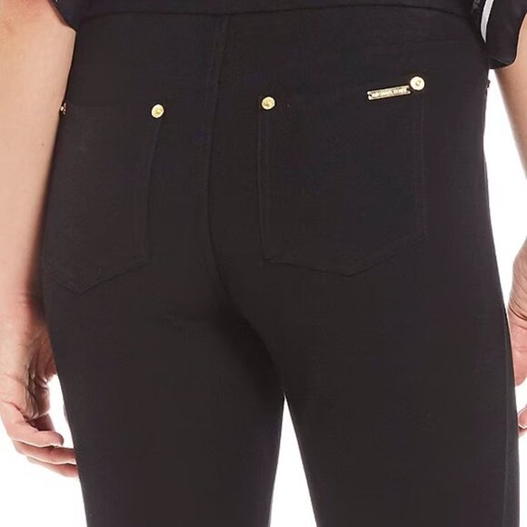 MICHAEL Michael Kors Stretch Knit Twill Pants w Gold-Tone Accents, Comfort, Sz S - Picture 1 of 7